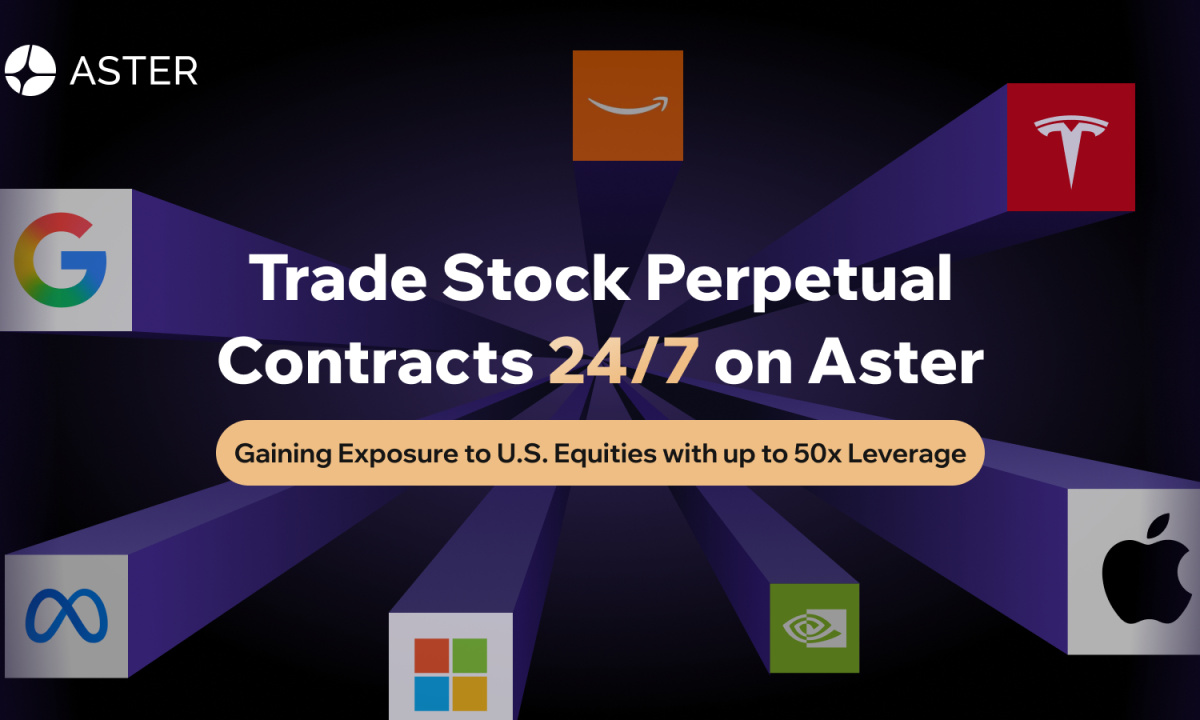 Aster introduces 24/7 perpetual stock futures trading, with coverage of US stocks